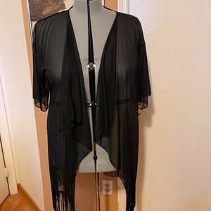 Black "Shirley" Kimono with fringe